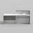 Modern Reception Desk With Marble Finish And Ample Storage