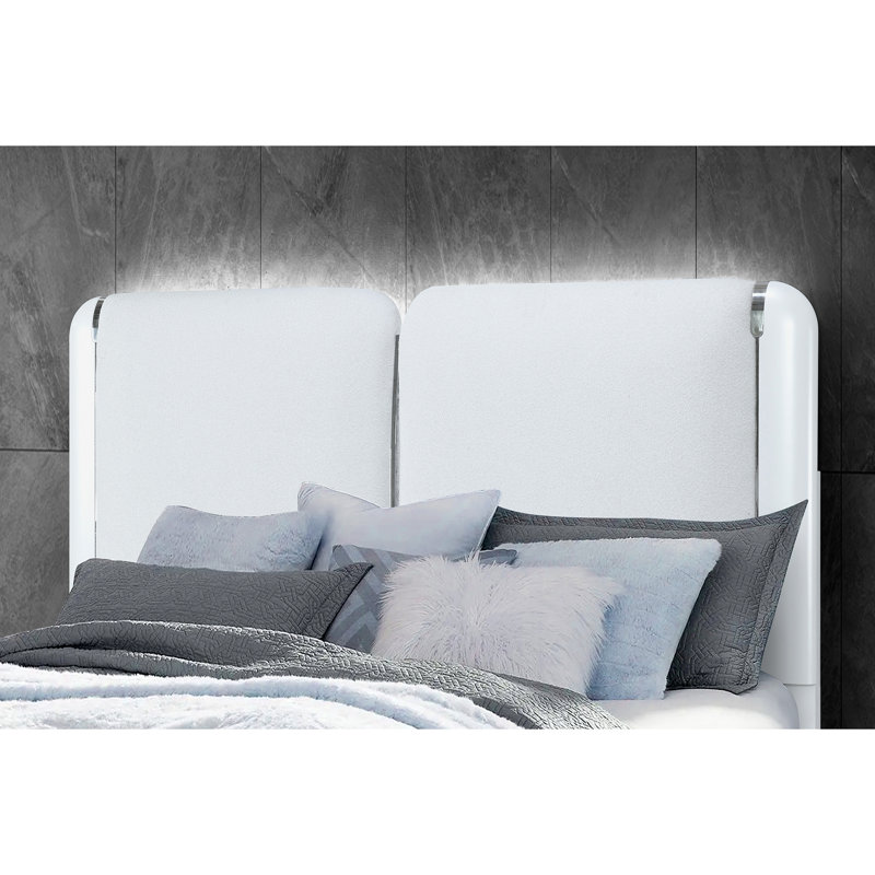 Brenda Grey Bed With Led Light, King