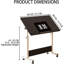 Bureau debout à hauteur réglable, bureau mobile pliable avec roulettes-121280679