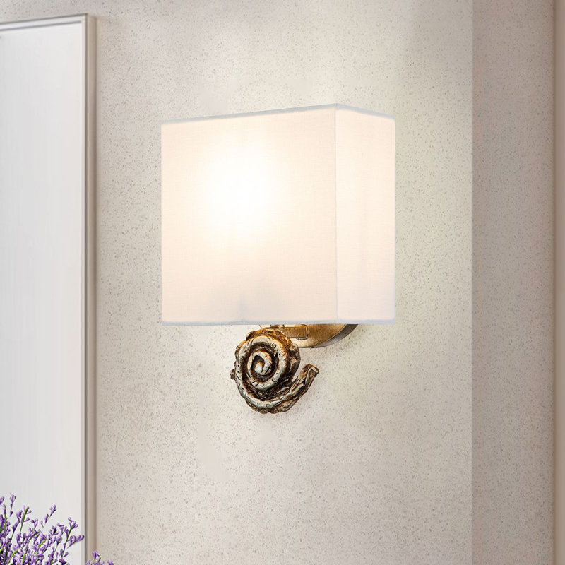 Swirl Small Armed Sconce, Silver