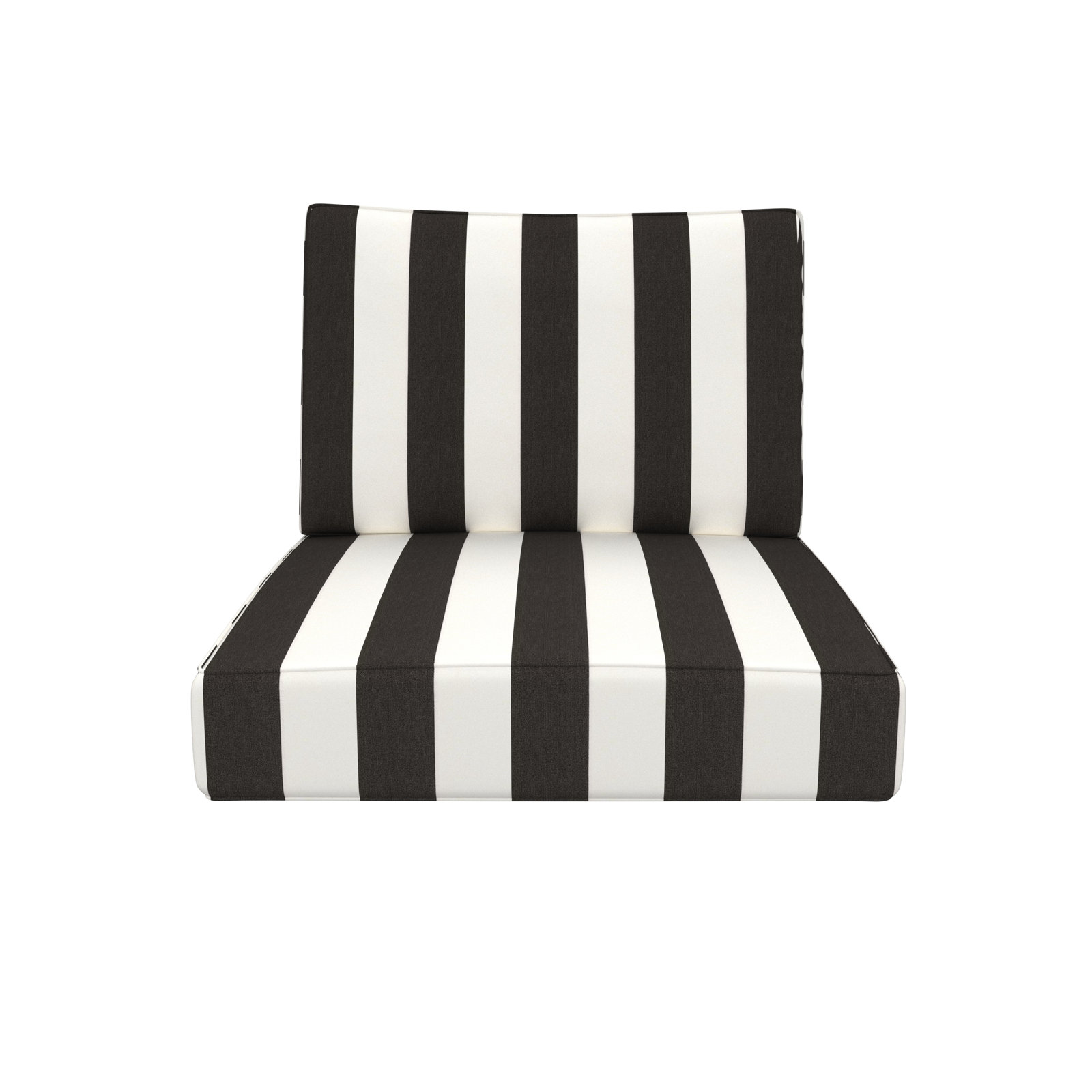 Donnely Sunbrella® Louge Chair Cushion, Sunbrella® Cabana Classic Black, 24" W x 24" D