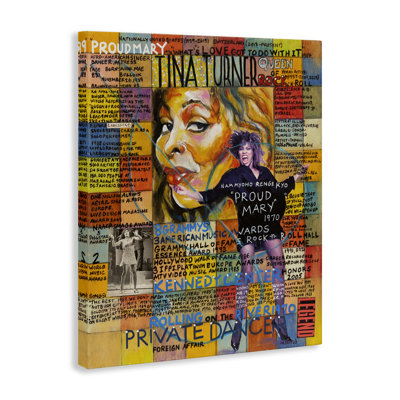"Tina Turner", art mural sur toile par Sabin