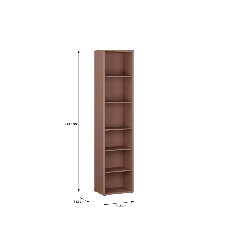 Alice Springs Bookcase, (5 Shelves) 214.3cm.H x 214.3cm.W x 214.3cm.D, Orange