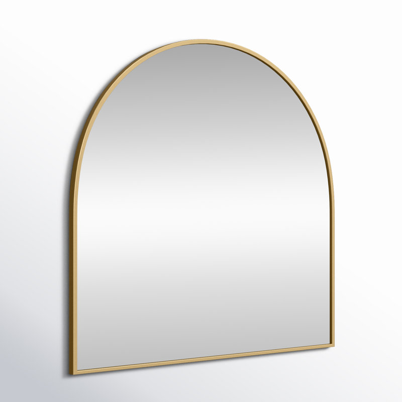 Sabine Metal Arch Wall Mirror, Brass, 36" x 36"