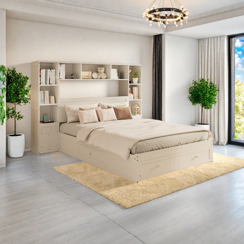 Lit plateforme Pine Wood, Double