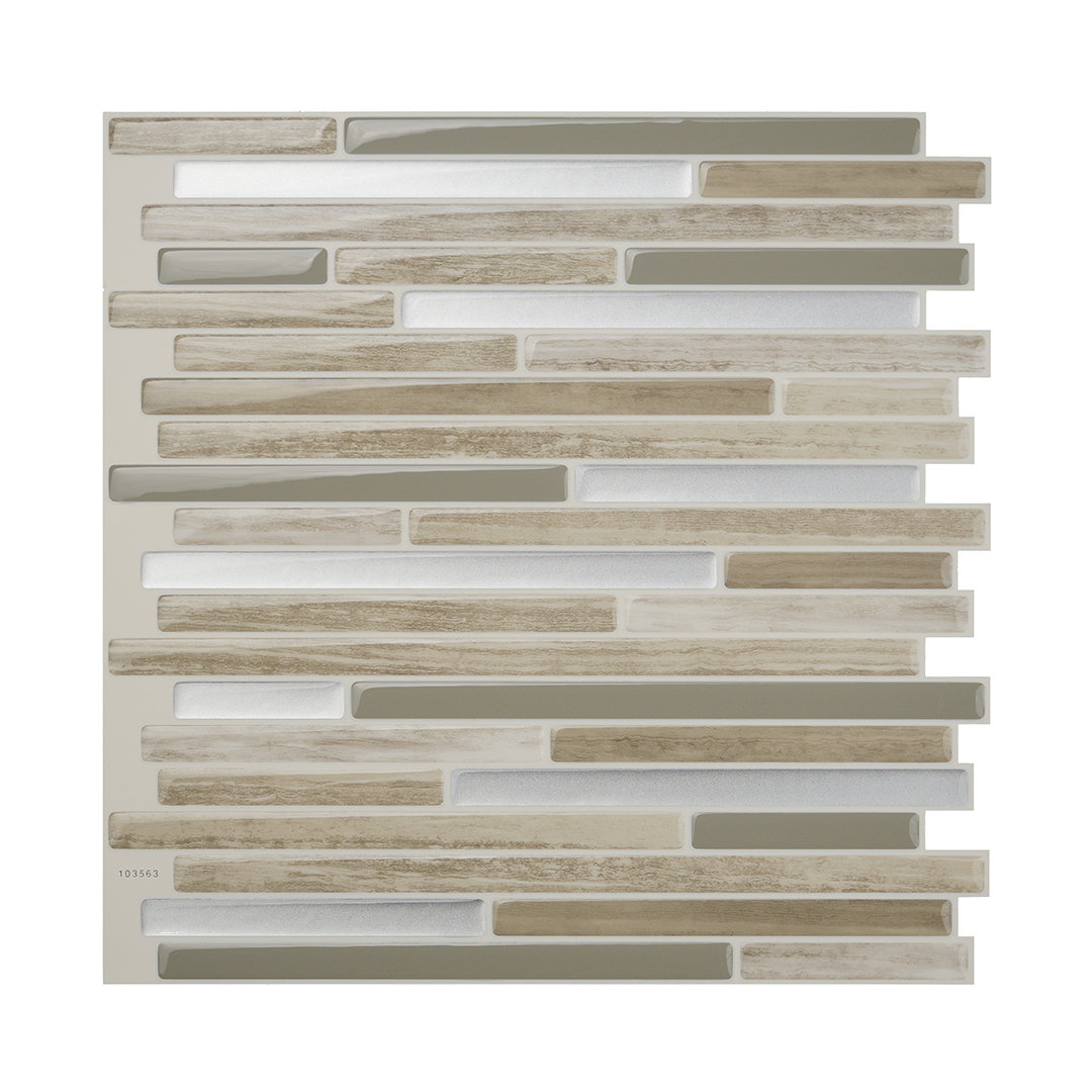 Peel and Stick Gel Backsplash Tile Capri 10'' x 10'' (Set of 4) (Set of 4) Smart Tiles