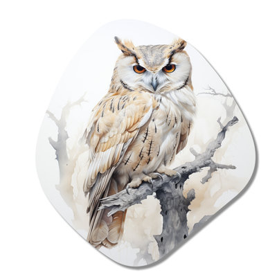 Art mural asymétrique en forme de nébuleuse de hibou