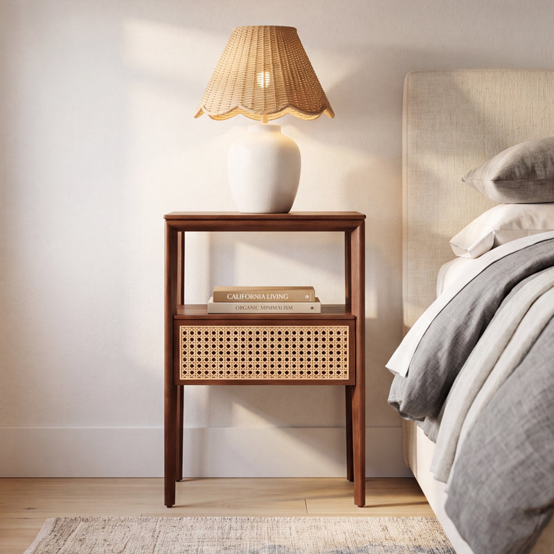 Enyo 1 - Drawer 16" Nightstand in Dark Brown