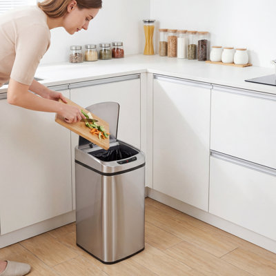 HOMCOM 12L Sensor Bin Compact Automatic Touchless Kitchen Bin