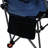 Portable Dark Blue Folding Camping Chair, Adjustable Reclining With Three Levels, Side Pockets, Cup Holder, Carry Bag, Comfortable Seating For Hiking And Barbecues