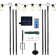 9FT Lamp String Light & light string poles  with Lead wire,Ground nail, Remote control and solar panel, Ox Horn for Outdoor/Indoor Decor( 6 Pack)