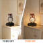 Lampe de table abat-jour en verre coloré Tiffany