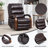 Power Brown Leatheraire Lift Recliner Chair Dual Motor Infinite Position Up To 350 LBS With Solid Wood Armrests, Heat Massage And Heavy Duty Motion Mechanism-1538002697