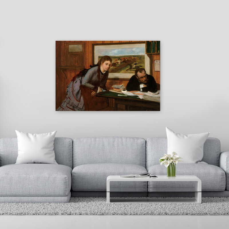 Bouderie, vers 1870. Estampe d'art mural contemporaine abstraite impressionniste., H 40 po x l 60 po