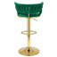 Tabouret tournant en velours-2004016711