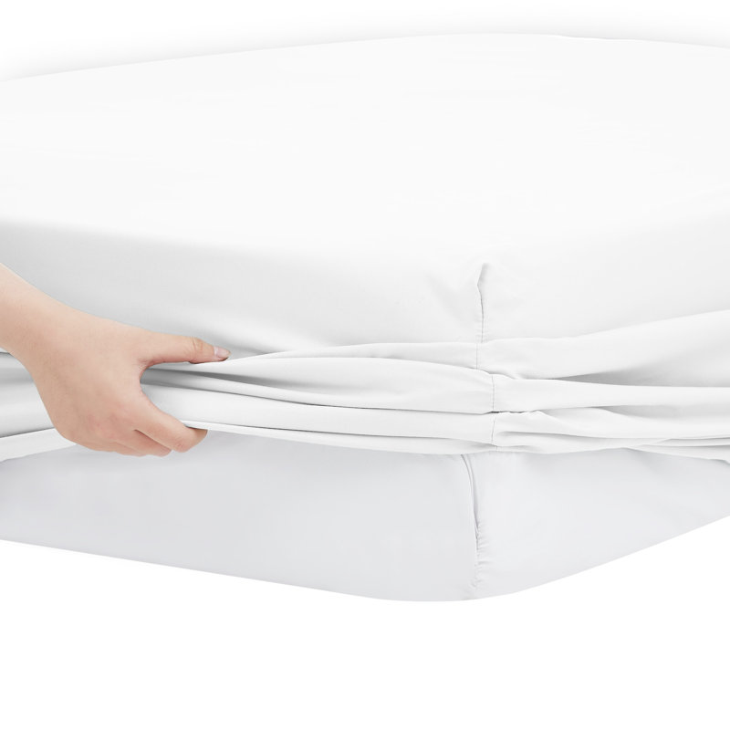 Modern Threads 6-Piece Bed Sheet Set, Deep Pocket, Ultra Soft Microfiber, Cool & Breathable, White