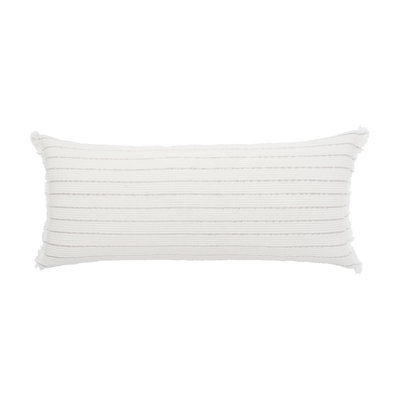 Elisabeth York Idora Striped Shale Gray Cotton Blend Decor Throw Pillow In Dove