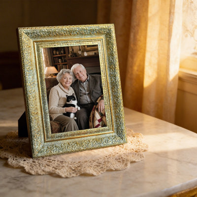 11" x 14" Antique Gold 3 PCS Home Decor Picture Frame for Everyday Photo Display