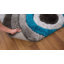 Tapis turquoise à motif géométrique Koo-1938367264