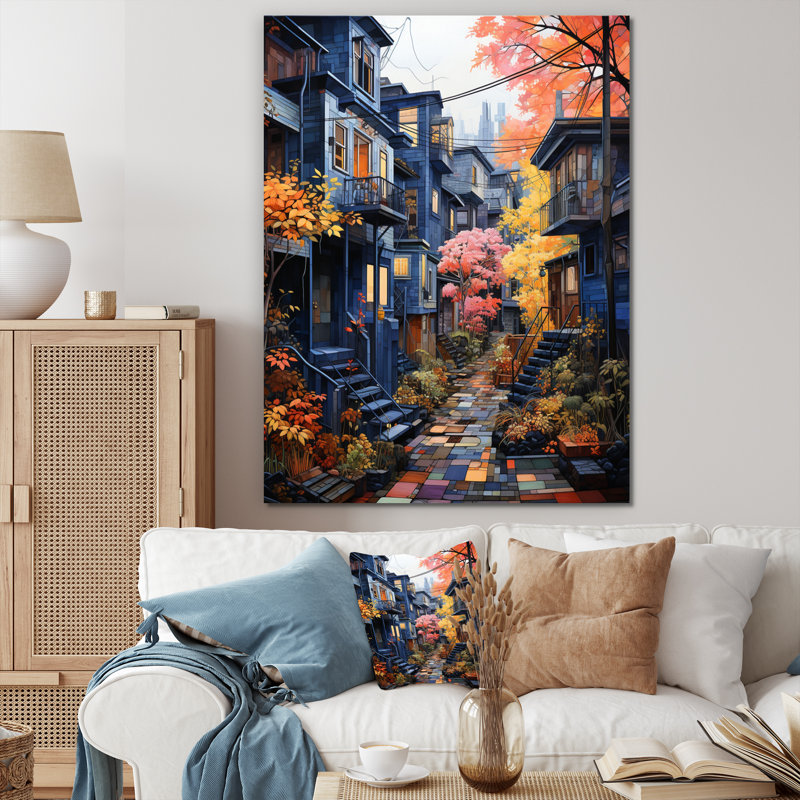 Hoyet Cityscape Alleyway Patchwork VI, reproduction d'art sur toile, Toile tendue, H 20 po x l 12 po x P 1 po