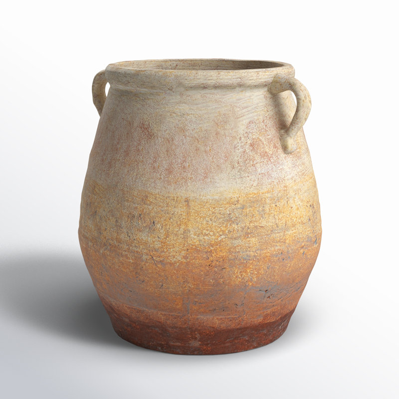 Nonie 13.75'' Terracotta Table Vase, Brown