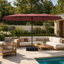 Parasol de terrasse extra large double face de 4,57 m (15 pi) avec base incluse-2065485371