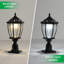 Lumières de patio rétro avec DEL à intensité variable, noir mat-122780763