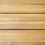 Table ronde d'extérieur en bois, profondeur 26,94, design à lattes, finition bistro naturelle, x 29,4, plateau