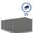Absco Utility 20' W x 10' D Metal Galvanized Steel Weather Resistant Workshop Storage Shed Woodland Gray