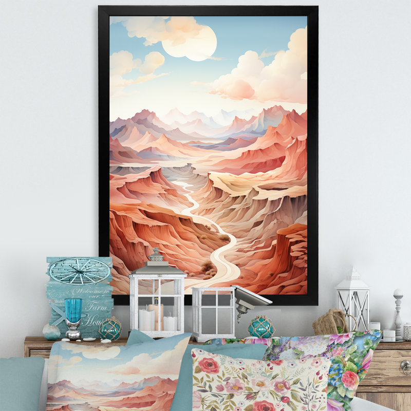 Desert Dreams Canyon Drift sur toile, H 40 po x l 30 po x P 1,5 po, Cadre simple noir