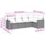 Ensemble de canapé de jardin Vidaxl PE rotin en acier thermolaqué grand modulaire