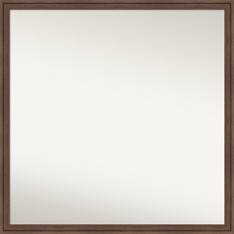 Miroir mural Florence, gris, 27,75 po x 27,75 po, Carré