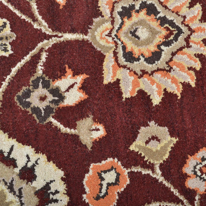 Tapis écologiques en laine touffetée à la main Messina - Rectangle, couleur marron, design oriental, tapis épais antidérapants faits à la main pour salon, chambre à coucher