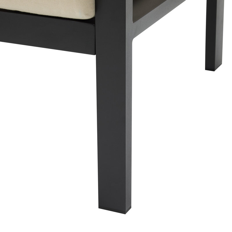 Méridienne d'extérieur moderne avec cadre en aluminium 27,7 po