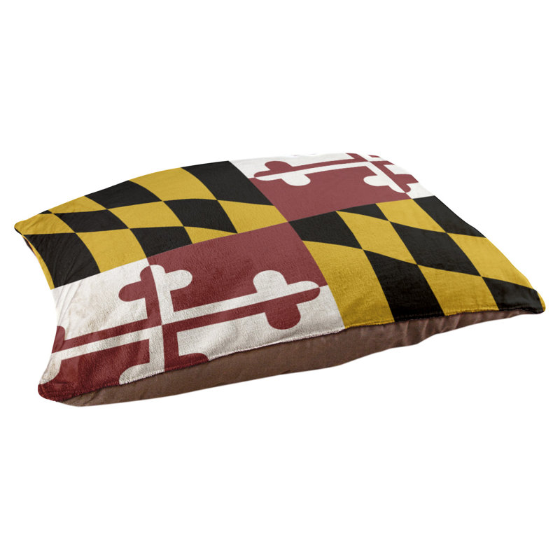 Coussin pour chien maryland flag Burien, Moyen (L 29,5 po x P19,5 po x H 9,5 po)