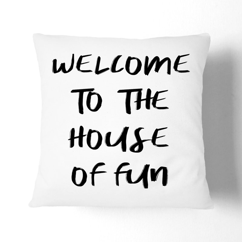 Square Cushion, 40cm H x 40cm W x 15cm D, Black