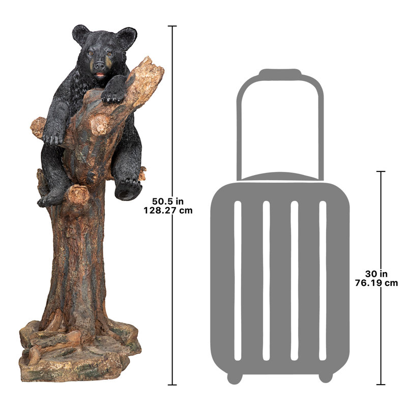 Statue d'ours noir Forest Vantage Point