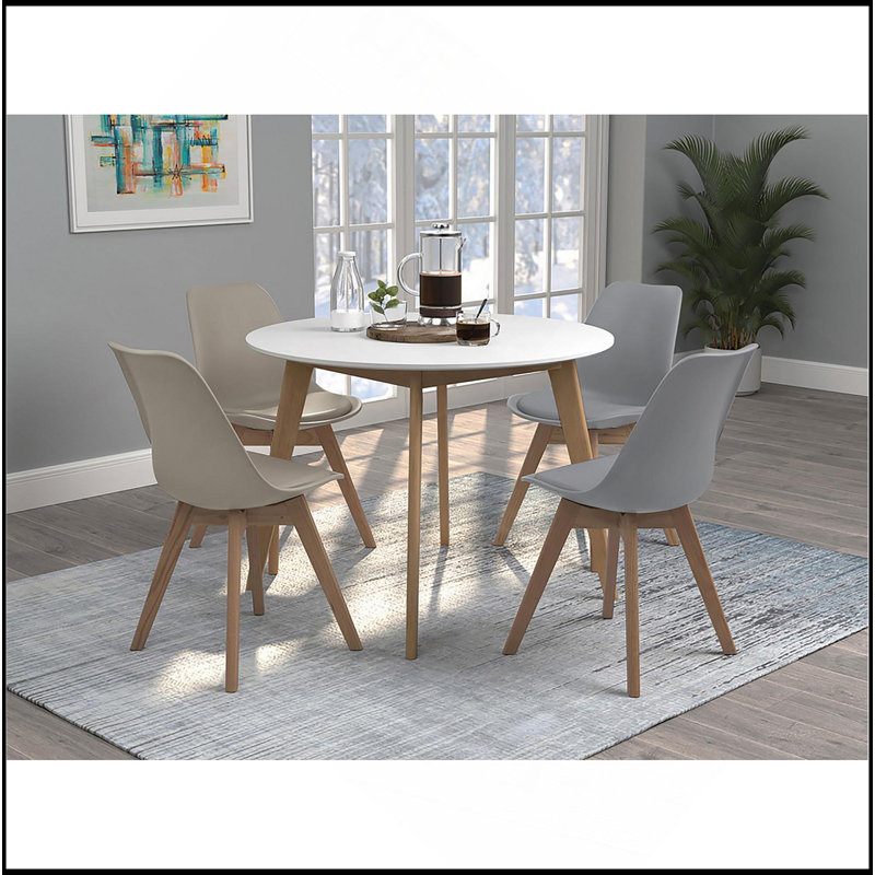 Ensemble de 2 chaises d'appoint en polypropylène, Tissu brun