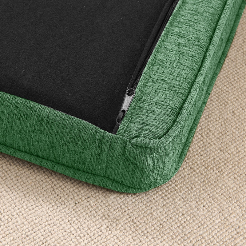 Élégant lit rectangulaire pour animaux de compagnie pour chiens de grande taille et surdimensionnés, Vert olive