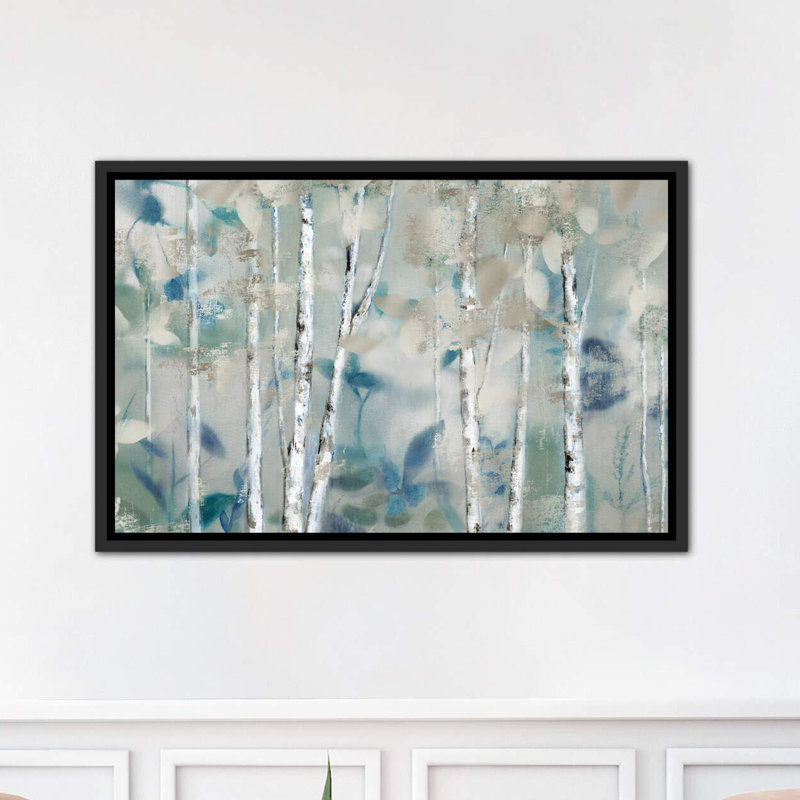« zen forest i » par nan-print, Toile avec cadre noir, H 32 po x l 48 po x P 1,5 po