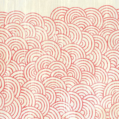 Motifs patinés en rouge I