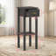 Table d'appoint étroite avec tiroir, table de bout compacte pour petits espaces, console d'appoint mince, table basse