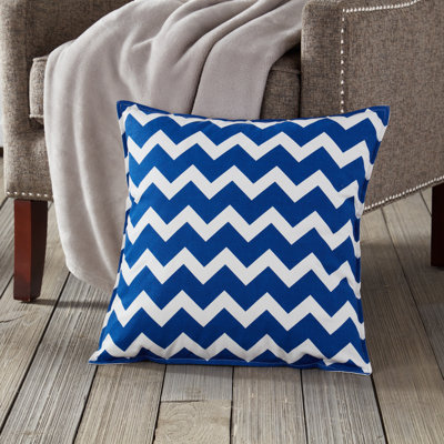  Coussin en coton à chevrons