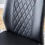 Chic chaise de salle à manger en similicuir noir avec pieds en métal massif, 6 pour une élégante chaise de salle d'étude dans la maison
