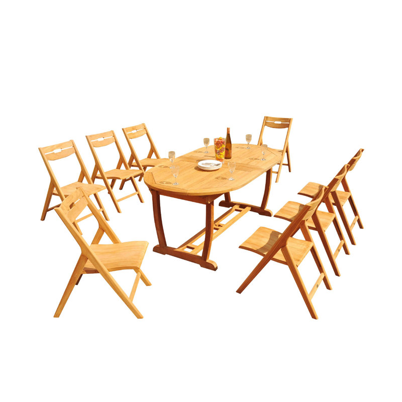 Ensemble repas pour 8 personnes Emmetsburg, 105 po x 40 po x 31,5 po
