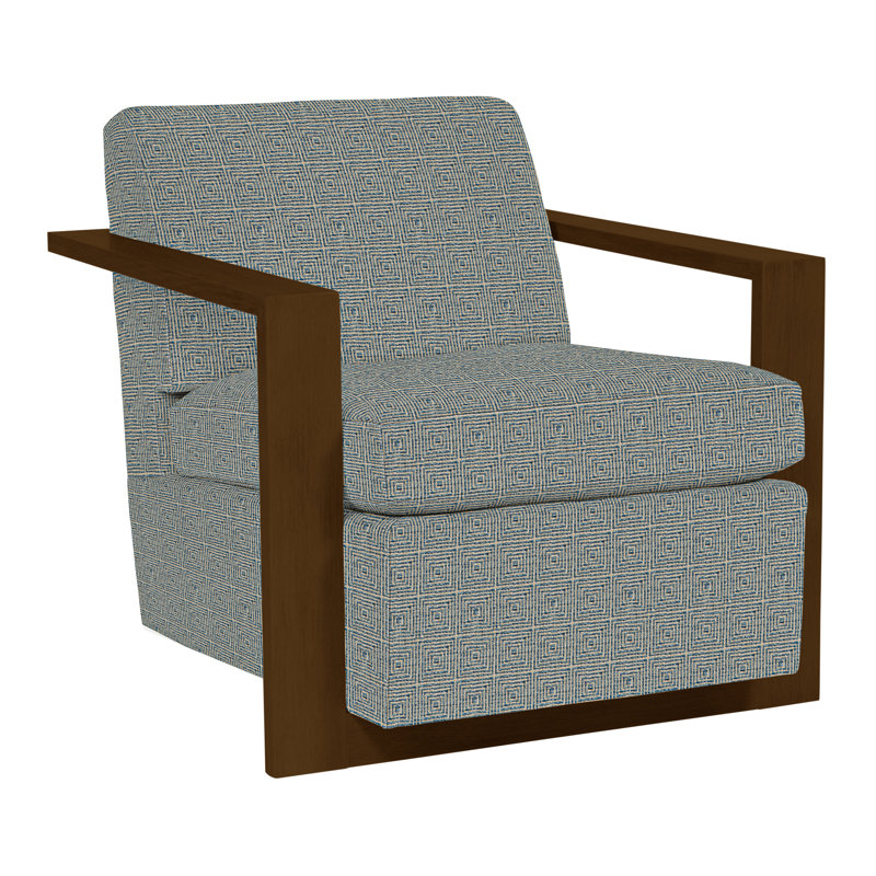 Thom Filicia Home 32" Wide Upholstered Armchair, Havana, Icebreaker Polar
