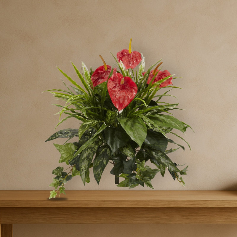 Mixed Anthurium Artificial Plant Set