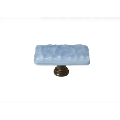 Glacier 2" Powder Blue Long Glass Cabinet Hardware Knob