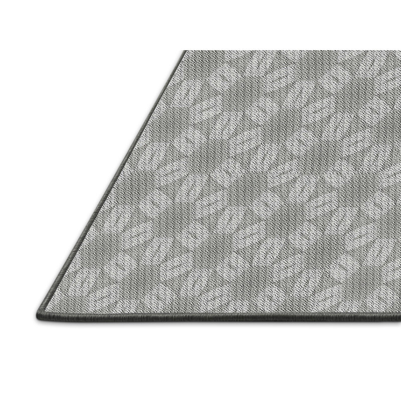 Tapis gris tissé à la machine, Rectangle 5 pi x 8 pi