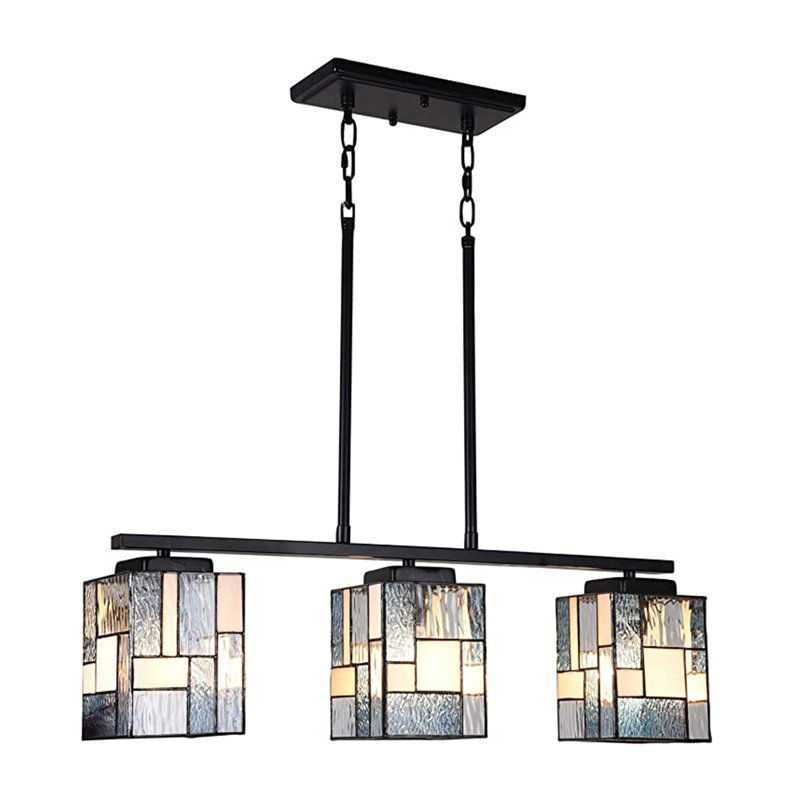 3 - Light Matte Black Kitchen Island Pendant